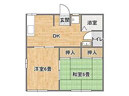 ヴィラル・ボンテ 2DKの間取図画像