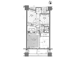 サーパス中ノ橋 3LDKの間取図画像