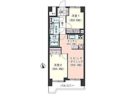 ライオンズマンション紺屋町 2LDKの間取図画像
