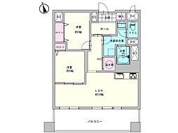 パレ日影門 2LDKの間取図画像