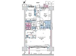 ポレスター北上レジデンス 2LDKの間取図画像