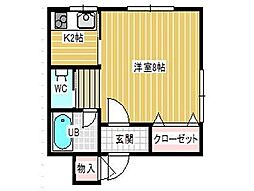 メゾン・アイ 1Kの間取図画像