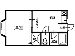 アクティさくら 1Kの間取図画像
