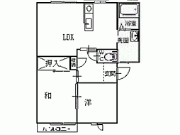 サンパレス城東 2LDKの間取図画像
