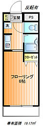 アルカンシェル 1Kの間取図画像