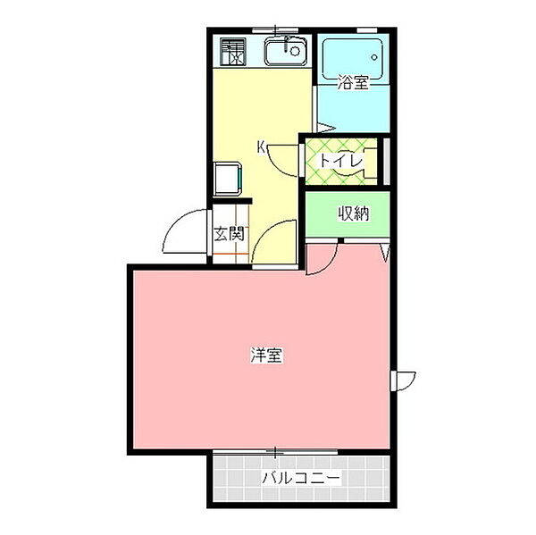 Ｙ＆Ｓ自由が丘 102｜茨城県水戸市自由が丘(賃貸アパート1K・1階・24.75㎡)の写真 その2