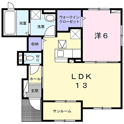 ＳＨＩＮＹＡＳＨＩＫＩ：ＡＰ 103｜茨城県水戸市新荘2丁目(賃貸アパート1LDK・1階・50.42㎡)の写真 その2