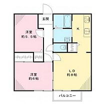 ラウンドフィールド霞 B103 ｜ 茨城県水戸市根本1丁目（賃貸アパート2LDK・1階・54.16㎡） その2