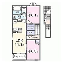 ヒカルサ水戸赤塚　II 203 ｜ 茨城県水戸市赤塚1丁目（賃貸アパート2LDK・2階・58.60㎡） その2