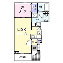 サンライト　レジデンス水戸Ａ 102 ｜ 茨城県水戸市渡里町（賃貸アパート1LDK・1階・37.13㎡） その2