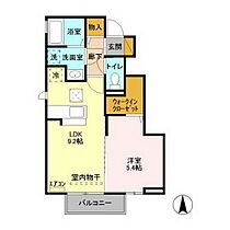 イルミナーレ 102 ｜ 茨城県水戸市渡里町（賃貸アパート1LDK・1階・37.41㎡） その2