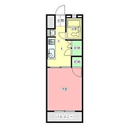 メゾンときわ 1DKの間取図画像