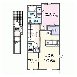 SHINYASHIKI:AP3 1LDKの間取図画像
