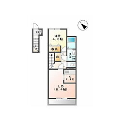 T-FlatA 1LDKの間取図画像