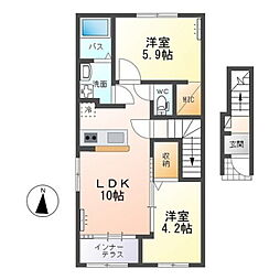 ベリーベル(Very Belle) 2LDKの間取図画像