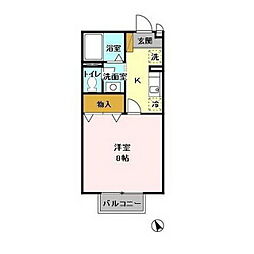 ダイクレールC 1Kの間取図画像