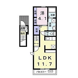 ニューストーンS 1LDKの間取図画像