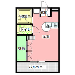 さくらコーポ93 ワンルームの間取図画像