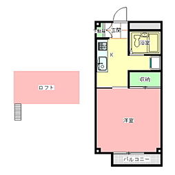 TWINS24 1Kの間取図画像