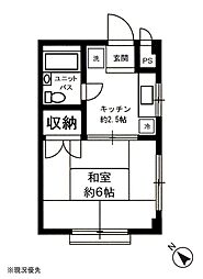 加島第3ビル 1Kの間取図画像