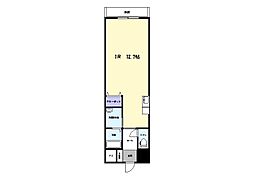 ロイヤルイタヤ 1Kの間取図画像