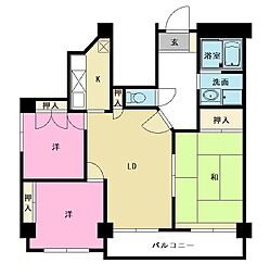 サンマルコー 3LDKの間取図画像