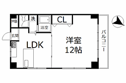 メゾン熱海桃山 1LDKの間取図画像