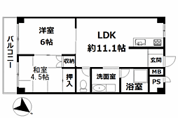 秀和熱海西山レジデンス 2LDKの間取図画像