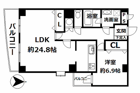 間取り バーズアイビュー湯河原 5階/-