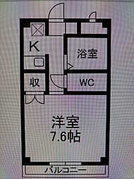 メゾン・ド・エトワール 1Kの間取図画像
