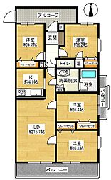 アーバンライフ佐藤 4LDKの間取図画像