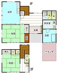 バス 東海バス『蝶ヶ野』下車 徒歩19分 2DKの間取り