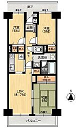 パスコグランドマンション新沼津 3LDKの間取図画像