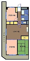 高沢パークハウス 3LDKの間取図画像