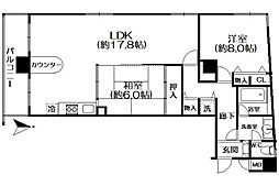 ライオンズマンション熱海の丘 1LDKの間取図画像