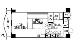 高橋アパート 1LDKの間取図画像