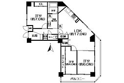 エクセレントプラザ湯河原八番館 3LDKの間取図画像
