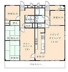 Livello30 5DKの間取図画像
