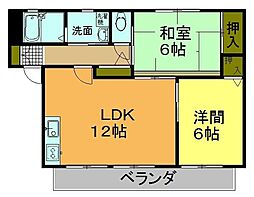 エクランシェルテ 2LDKの間取図画像