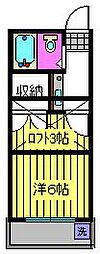 ロフトメゾン敷地 1Kの間取図画像