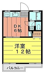 コンシェール西島 1DKの間取図画像
