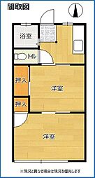 シティハイムエイトゥリー 2Kの間取図画像