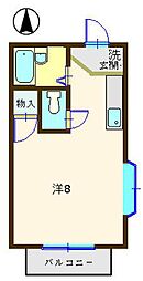 サンハイツ 1Kの間取図画像