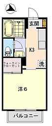 パルモM 1Kの間取図画像