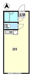 シティー東町 ワンルームの間取図画像