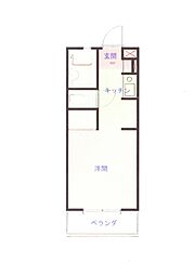 マンションダルマ 1Kの間取図画像