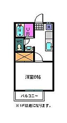 ルーラル大原 1Kの間取図画像