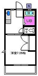 アコードA 1Kの間取図画像