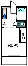 ジュネスドミール 1Kの間取図画像
