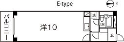 ユニゾン常盤 ワンルームの間取図画像